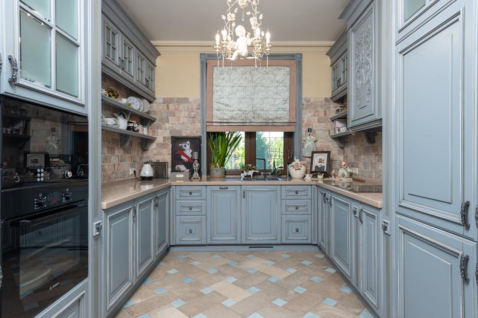 Custom kitchen cabinets in a modern home
